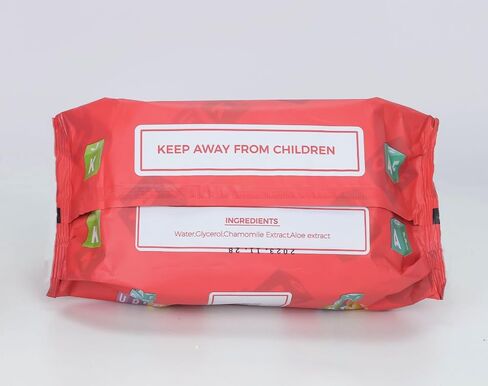 B.B. Klean Flushable Baby Wipes | Hypoallergenic | Sensitive Skin | Thick & Absorbent | Durable | Unscented | 99.9% Water | Eco-Friendly | 80 Wipes Inside (4) in Saudi Arabia