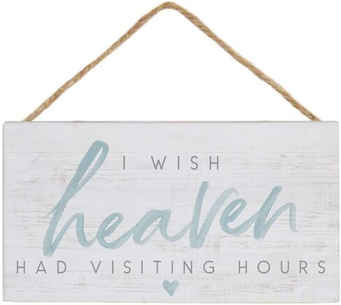 Simply Said, INC Petite Hanging Accents Heaven Sign - A Piece of My Heart Lives in Heaven - 6.5 x 3.5 inch Wood Sign - Wooden Memorial Sign - Bereavement Gifts - PHA1055 in Kuwait