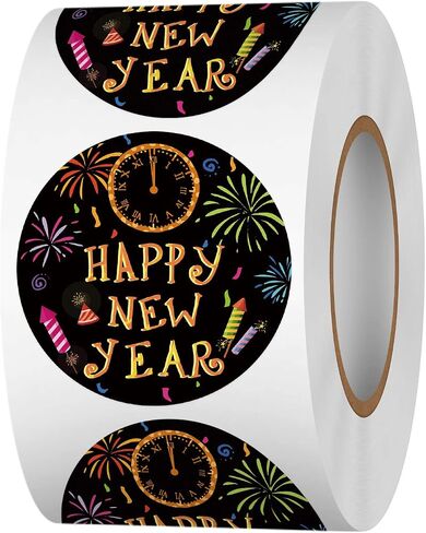 500 Pcs Christmas Thank You Stickers Roll for Small Business, 1.5 Inch Red Winter Holiday Round Label, for Goodie Bags,Gift Favors Box, Cards Decorations, Envelope Seals in Saudi Arabia