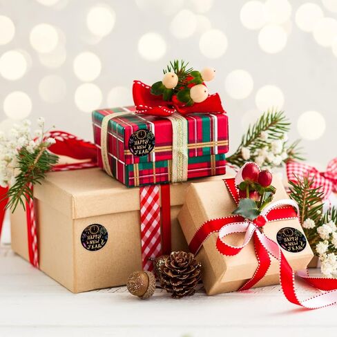 500 Pcs Christmas Thank You Stickers Roll for Small Business, 1.5 Inch Red Winter Holiday Round Label, for Goodie Bags,Gift Favors Box, Cards Decorations, Envelope Seals in Saudi Arabia