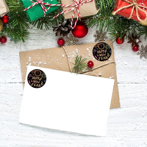 500 Pcs Christmas Thank You Stickers Roll for Small Business, 1.5 Inch Red Winter Holiday Round Label, for Goodie Bags,Gift Favors Box, Cards Decorations, Envelope Seals in Saudi Arabia