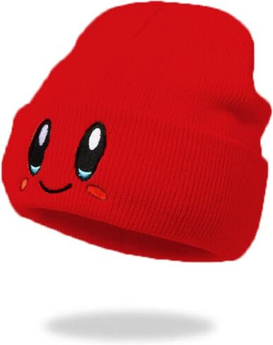 Kirby Beanie Adult Size Anime Hat Accessory Kawaii, Medium-Large (RED) in Kuwait