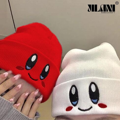 Kirby Beanie Adult Size Anime Hat Accessory Kawaii, Medium-Large (RED) in Kuwait
