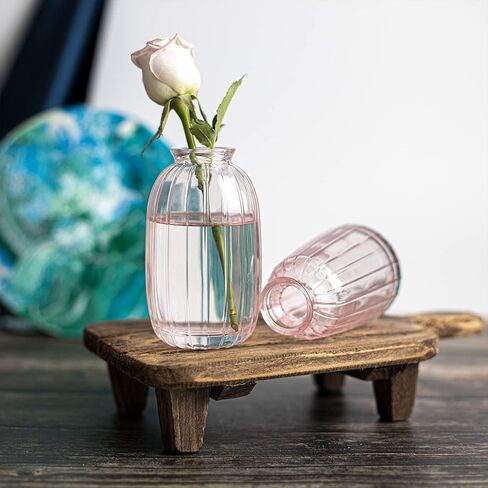 Pink Vase for Single Flowers Small Vases Set of 2, Family Decoration,Study,Desk,Vase Decoration,Office Gifts (Pink) in Kuwait