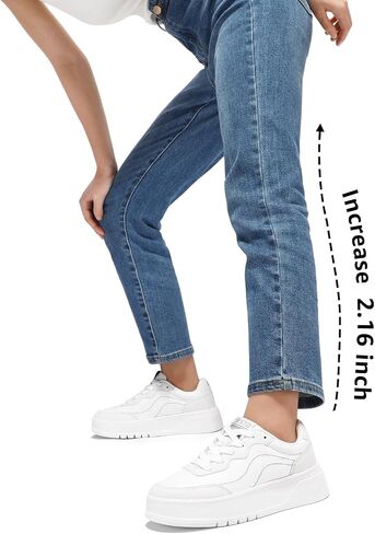 STQ Womens Platform Sneakers Fashion Casual Shoes Trendy Chunky Sneakers for Plantar Fasciitis in Saudi Arabia