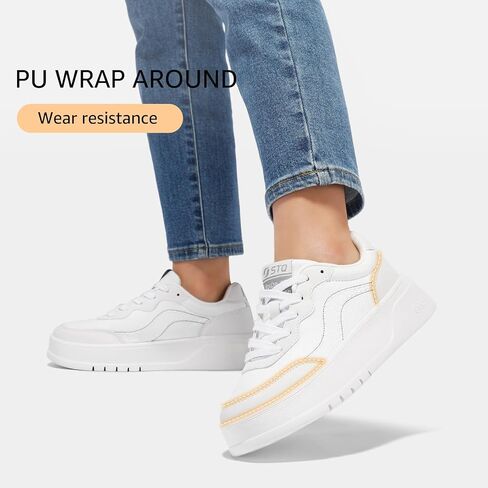 STQ Womens Platform Sneakers Fashion Casual Shoes Trendy Chunky Sneakers for Plantar Fasciitis in Saudi Arabia
