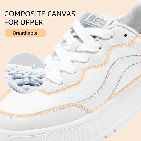 STQ Womens Platform Sneakers Fashion Casual Shoes Trendy Chunky Sneakers for Plantar Fasciitis in Saudi Arabia