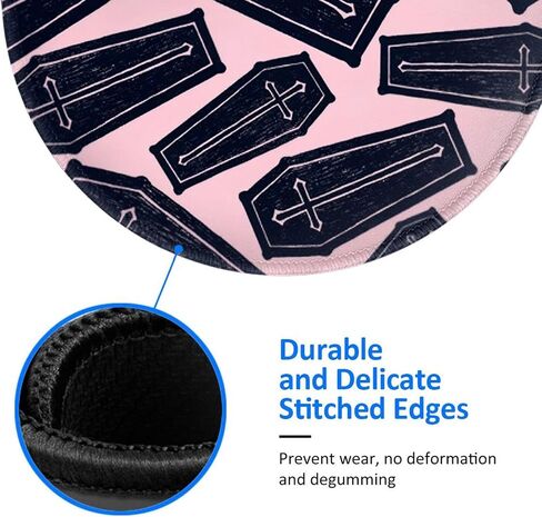 Tooth Black Mouse Pad, Dental Dentist Mouse Pads for Desk, Stitched Edge Mousepad with Non-Slip Rubber Base, Gaming Mouse Mat for Computer Laptop Home Office in Saudi Arabia