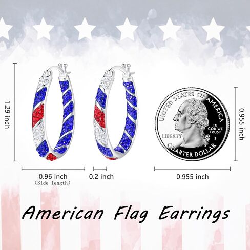 Crystal Hoop Earrings, Silver Plated Inside Out Oval Hoop Earrings For Women Sparkly Christmas Earrings Fashion Jewelry Gift in Saudi Arabia