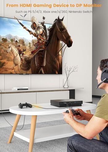 محول FOINNEX HDMI إلى DisplayPort، وليس HDMI ثنائي الاتجاه لمنفذ العرض، فقط من مخرج HDMI إلى مدخل DP 4K@60 هرتز HDMI ذكر إلى محول أنثى لمنفذ العرض للكمبيوتر، والشاشة، وPS4، وXbox، وNS in Kuwait