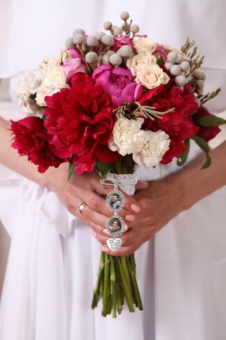 مجموعتان من باقة الزفاف، مجموعة صور ساحرة يمكنك صنعها بنفسك، طقم صنع بروش دبوس مزدوج، إطار بيضاوي مزركش، إطار صورة كابوشون من الزجاج الشفاف مع قلادة قلب ملاك لحفلات خطوبة الزفاف - النمط 2 in Kuwait