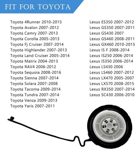 غطاء الوقود بغطاء الغاز 77300-06040 متوافق مع Toyota- Avalon Camry Corolla Highlander Matrix RAV4 Tacoma ES350 GS350 GS460etc. in Kuwait