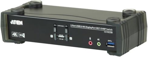 Aten USB 3.0 Hub مع DCI K مدعوم بمنفذين USB DisplayPort MST KVMP Switch cs1922 m in Saudi Arabia