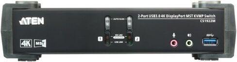 Aten USB 3.0 Hub مع DCI K مدعوم بمنفذين USB DisplayPort MST KVMP Switch cs1922 m in Saudi Arabia