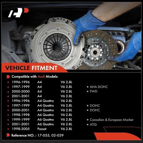 A-Premium Transmission Clutch Kit Compatible with Volkswagen Passat 1998-2005 & Audi A4 1996-2001, A4 Quattro 1996-2001, A6 Quattro 1998 1999 2001, 2.8L in Saudi Arabia
