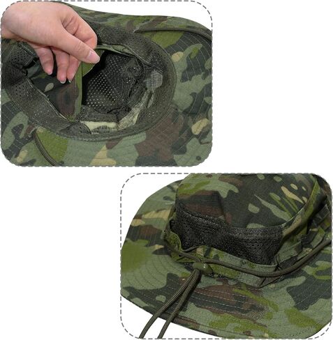 PanPacSight Men's New Camouflage Tactical Boonie Hat for Outdoor Activities, 22.8"-24" in Saudi Arabia