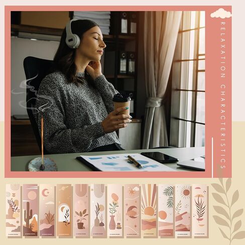 240 قطعة من أعواد البخور الطبيعية من الياسمين والورد والخزامى والشاي الأخضر والأوسمانثوس وخشب الصندل والهدايا الروحية مجموعة بخور عضوية بطيئة الاحتراق، مجموعة متنوعة من أجل الهدوء، طراز بوهو in Kuwait