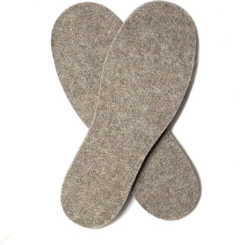 Alpaca & Sheep Soft Wool 100% All-Natural Felt Insoles for Men and Women (Brown, X-Large) in Saudi Arabia
