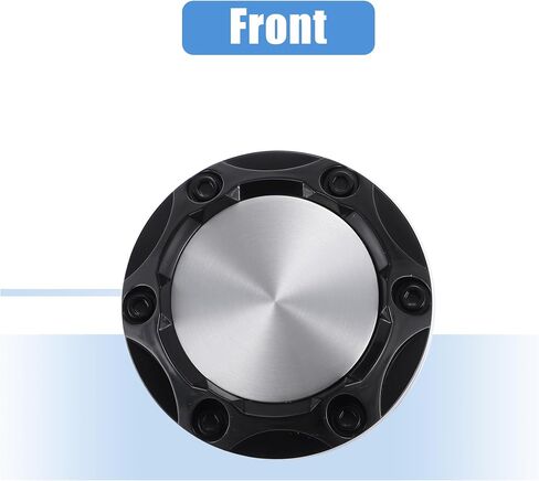 أغطية محور العجلة المركزية لإطارات العجلات ACROPIX بقطر 68 مم و6 مشابك للسيارة فضية اللون باللون الأسود - عبوة من 4 قطع in Saudi Arabia