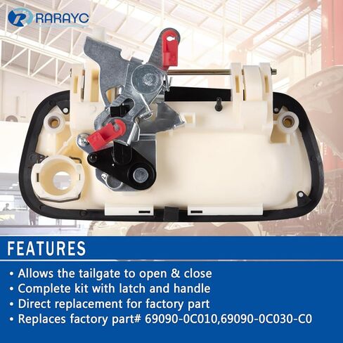 Tailgate Handle Liftgate Latch Handle White | for 2000-2006 Toyota Tundra | Replaces# 69090-0C010 69090-0C030-C0 in Kuwait