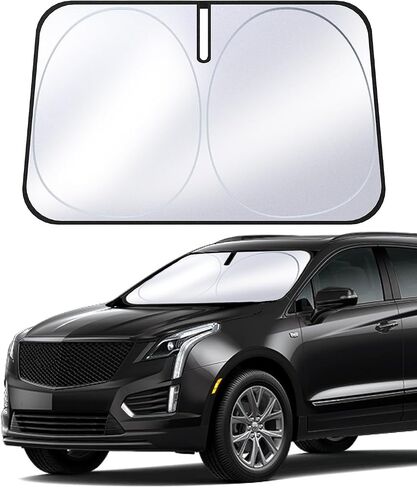 Sun Shade Front Windshield Compatible with Cadillac XT5 Upgraded 2024-2017, Custom Fit 2024 2023 2022 2021 2020 2019 2018 2017 Car Window Sunshade Cover Visor in Saudi Arabia