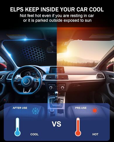 Sun Shade Front Windshield Compatible with Cadillac XT5 Upgraded 2024-2017, Custom Fit 2024 2023 2022 2021 2020 2019 2018 2017 Car Window Sunshade Cover Visor in Saudi Arabia