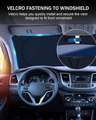 Sun Shade Front Windshield Compatible with Cadillac XT5 Upgraded 2024-2017, Custom Fit 2024 2023 2022 2021 2020 2019 2018 2017 Car Window Sunshade Cover Visor in Saudi Arabia