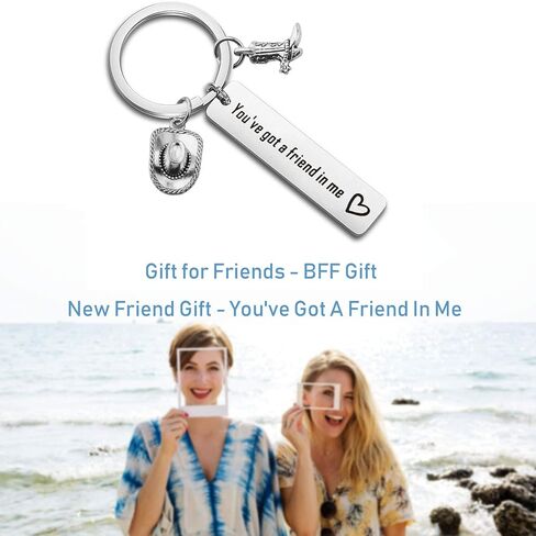 Lywjyb Birdgot أفضل هدية لصديق لديك صديق بداخلي BFF هدية صديق جديد هدية الصداقة أفضل صديق سلسلة المفاتيح in Saudi Arabia