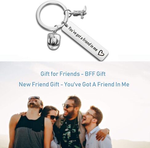Lywjyb Birdgot أفضل هدية لصديق لديك صديق بداخلي BFF هدية صديق جديد هدية الصداقة أفضل صديق سلسلة المفاتيح in Saudi Arabia