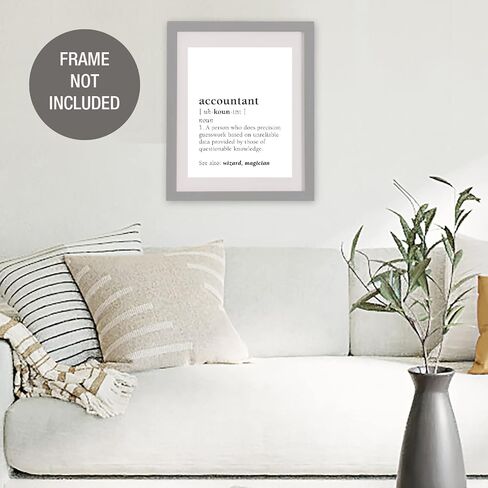 Funny Accountant Definition Unframed Photo Print - Unique Wall Art Decor (8 x 10 Inches) in Saudi Arabia