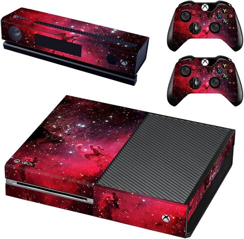 Whole Body Vinyl Skin Sticker Decal Cover for Microsoft Xbox One Console Red Galaxy Nebular in Saudi Arabia