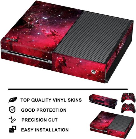 Whole Body Vinyl Skin Sticker Decal Cover for Microsoft Xbox One Console Red Galaxy Nebular in Saudi Arabia