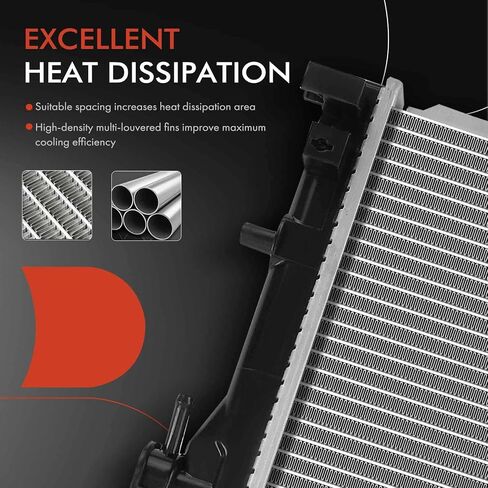 A-Premium Engine Coolant Radiator with Transmission Oil Cooler Compatible with Kia Spectra 2004-2009 Spectra5 2005-2009 L4 2.0L, Automatic Transmission, Replace# 253102F000, 253102F020 in Saudi Arabia