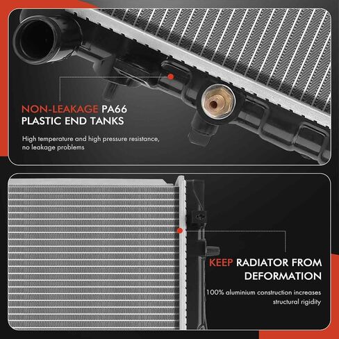 A-Premium Engine Coolant Radiator with Transmission Oil Cooler Compatible with Kia Spectra 2004-2009 Spectra5 2005-2009 L4 2.0L, Automatic Transmission, Replace# 253102F000, 253102F020 in Saudi Arabia