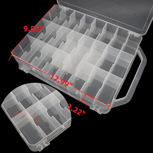 Carrying Cases Compatible with 48 Hot Wheels,Double Sided Storage Box for Matchbox Cars,Portable Transparent Toy Car Storage Case with 46 Slot,Case Only (Transparent) in Saudi Arabia