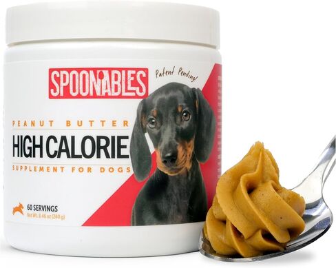 Dog Peanut Butter - Appetite Booster with Multivitamins for Dogs - Energy Supplement for High Energy Dog Activities - Dog Food Toppers for Picky Eaters - High Calorie (8.46oz) in Saudi Arabia