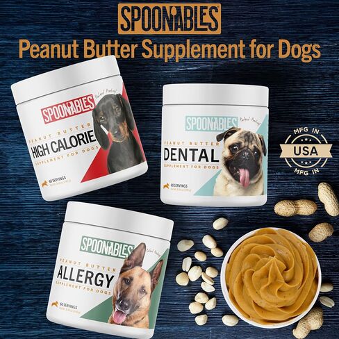 Dog Peanut Butter - Appetite Booster with Multivitamins for Dogs - Energy Supplement for High Energy Dog Activities - Dog Food Toppers for Picky Eaters - High Calorie (8.46oz) in Saudi Arabia
