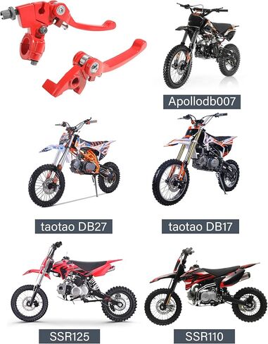 VARGTR Folding Clutch Brake Lever with Clutch Cable,Car Accessories 7/8" Handlebar Clutch Lever Replacement for 110cc 125cc 140cc 150cc Tao Tao DB17 Apollo RFZ DBX15 X18 X19 Dirt Pit Bikes (Black) in Kuwait