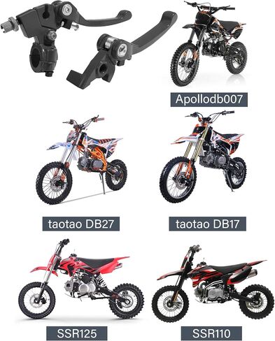 VARGTR Folding Clutch Brake Lever with Clutch Cable,Car Accessories 7/8" Handlebar Clutch Lever Replacement for 110cc 125cc 140cc 150cc Tao Tao DB17 Apollo RFZ DBX15 X18 X19 Dirt Pit Bikes (Black) in Saudi Arabia