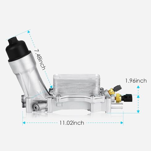 Engine Oil Cooler with Oil Filter Housing Adapter Gaskets Sensor 5184294AE for 2011-2013 3.6L V6 Jeep Grand Cherokee/Wrangler, Dodge Avenger/Challenger/Charger/Grand Caravan in Saudi Arabia