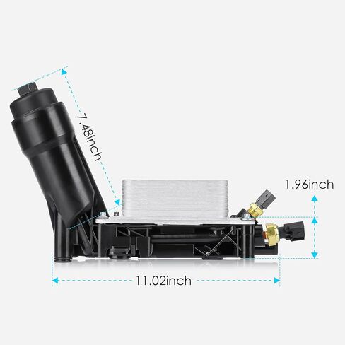 Engine Oil Cooler with Oil Filter Housing Adapter Gaskets Sensor 5184294AE for 2011-2013 3.6L V6 Jeep Grand Cherokee/Wrangler, Dodge Avenger/Challenger/Charger/Grand Caravan in Saudi Arabia