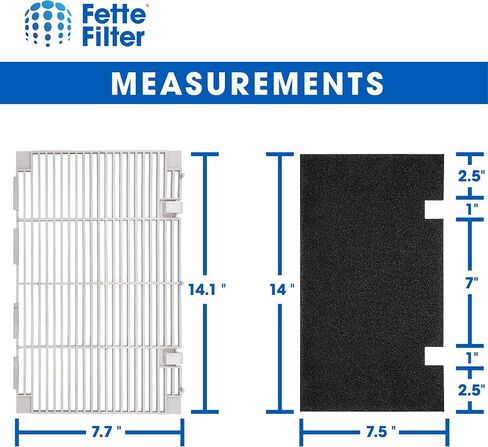Fette Filter - Ducted Air Grille Duo-Therm AC Filter Cover Compatible with Dometic 3104928.019 Contains 2 RV Grille and 4 AC Duct Foam Prefilters. in Saudi Arabia
