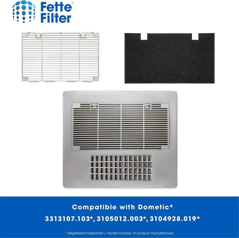Fette Filter - Ducted Air Grille Duo-Therm AC Filter Cover Compatible with Dometic 3104928.019 Contains 2 RV Grille and 4 AC Duct Foam Prefilters. in Saudi Arabia