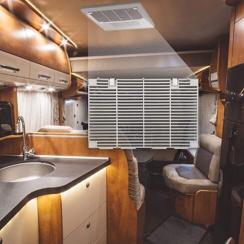 Fette Filter - Ducted Air Grille Duo-Therm AC Filter Cover Compatible with Dometic 3104928.019 Contains 2 RV Grille and 4 AC Duct Foam Prefilters. in Saudi Arabia