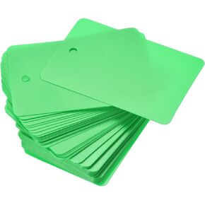 MECCANIXITY Blank Waterproof Eyelet Hole Plastic Shipping Tags, for Product Identification Tags, Valve Marking, Outdoor Tagging,40 x 60mm Yellow Pack of 50