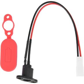 Junluck w/Free Sturdy Charging Port for M365, Battery Charger Connector Socket, Silicone Durable Flexible for M365 Electric Scooter Accessory