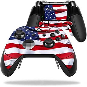 MightySkins Skin Compatible with Microsoft Xbox One Elite Controller - American Flag | Protective, Durable, and Unique Vinyl wrap Cover | Easy to Apply, Remove, and Change Styles | Made in The USA