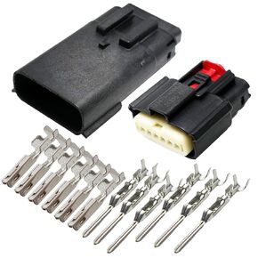 6-PIN MX150 (Single Row) Sealed 22.0A Male Female Connector Kit for Harley