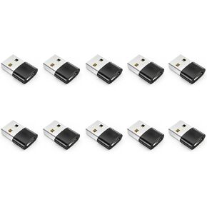 USB to USB C Adapter 10 Pack, Type C Female to A Male Charger Cable Converter for iPhone 15 14 13 12 Pro Max Plus, Apple Watch Ultra iWatch 9 8 7, MacBook Pro, iPad 10 9,Samsung Galaxy S20-23 and More