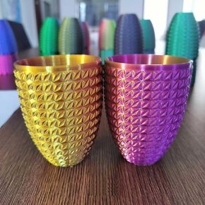 CC3D Silk Dual Color Filament Gold Purple PLA Filament 1.75mm 1KG 3D Printer Filament 2 Color Coextrusion Filament PLA Shiny Metallic PLA 3D Printing Material Purple Gold Bicolor Filament
